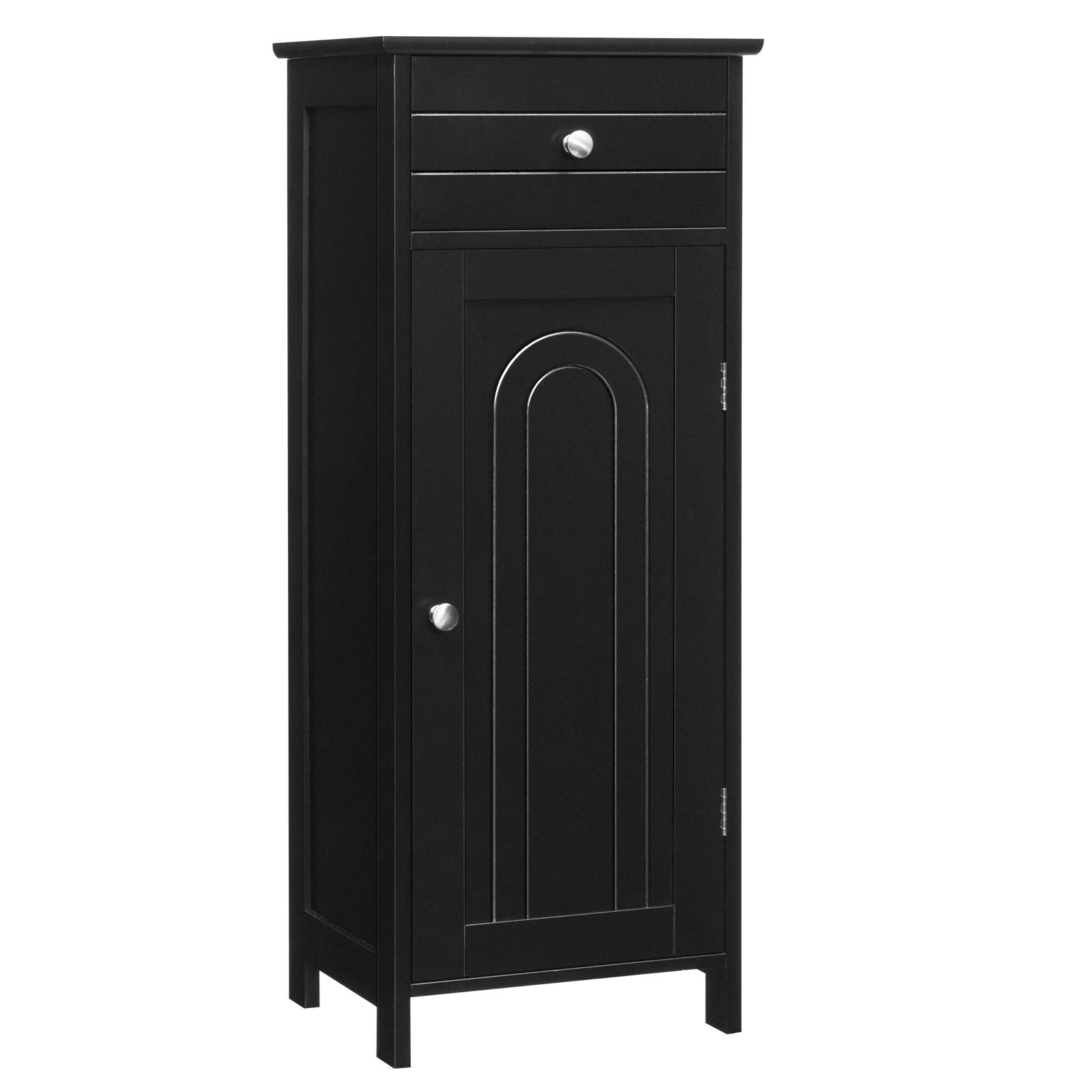 Bathroom Floor Cabinet, Wooden Side Storage Organizer Unit